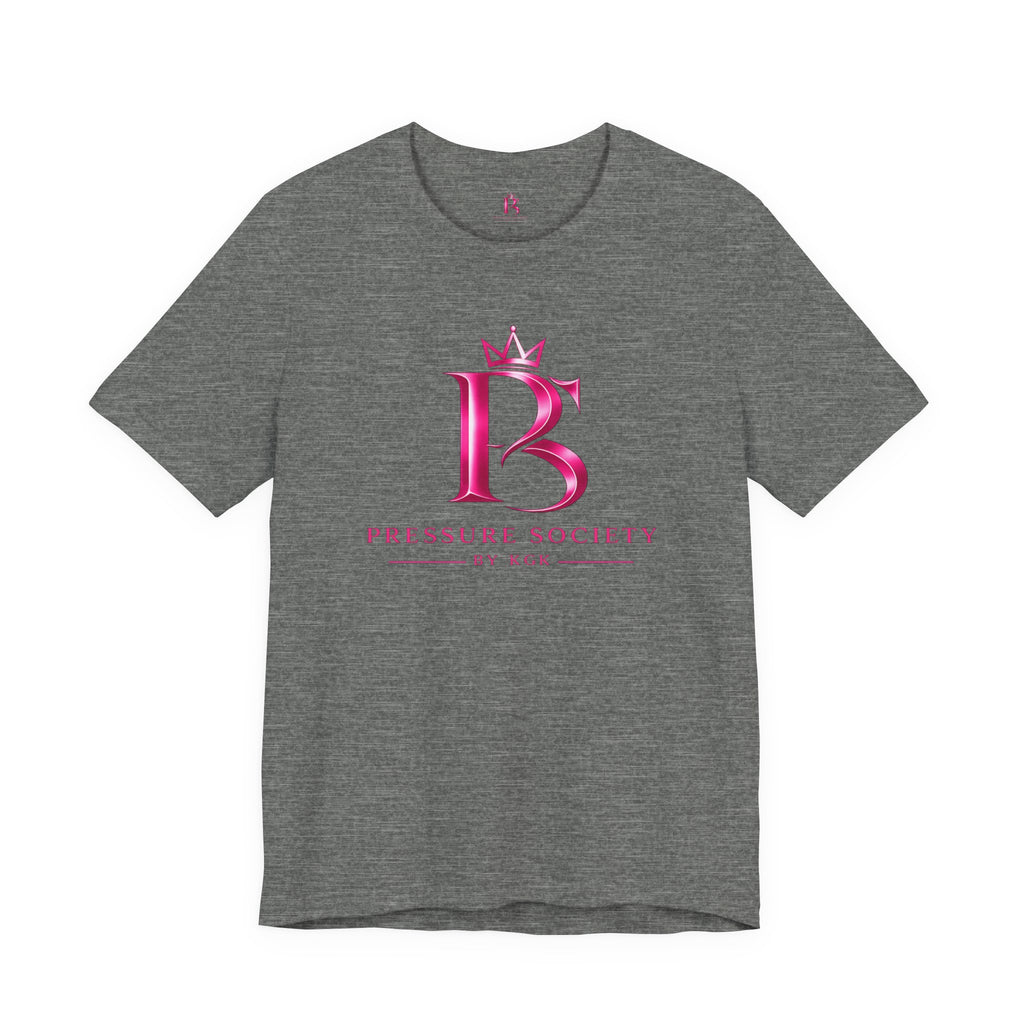 Pressure Society Logo Tee — Pink Crown Womens Monogram T-Shirt