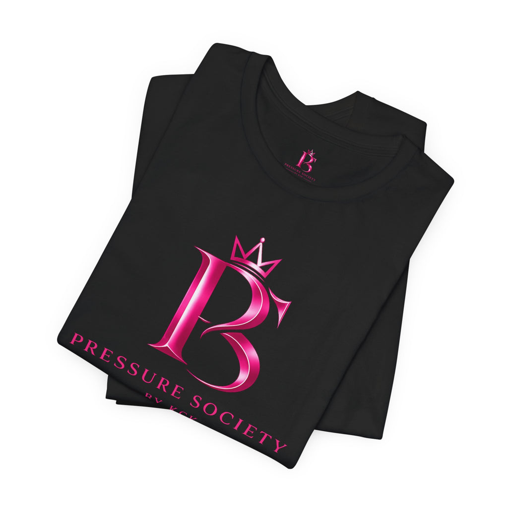 Pressure Society Logo Tee — Pink Crown Womens Monogram T-Shirt