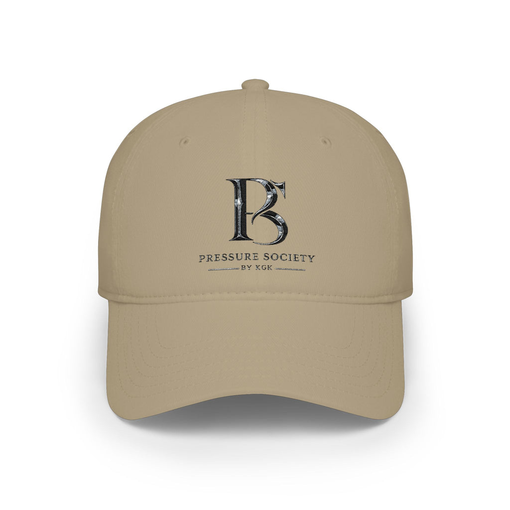 PS Low Profile Baseball Cap -Pressure Society Monogram Front & KGK Back Embroidered Logo