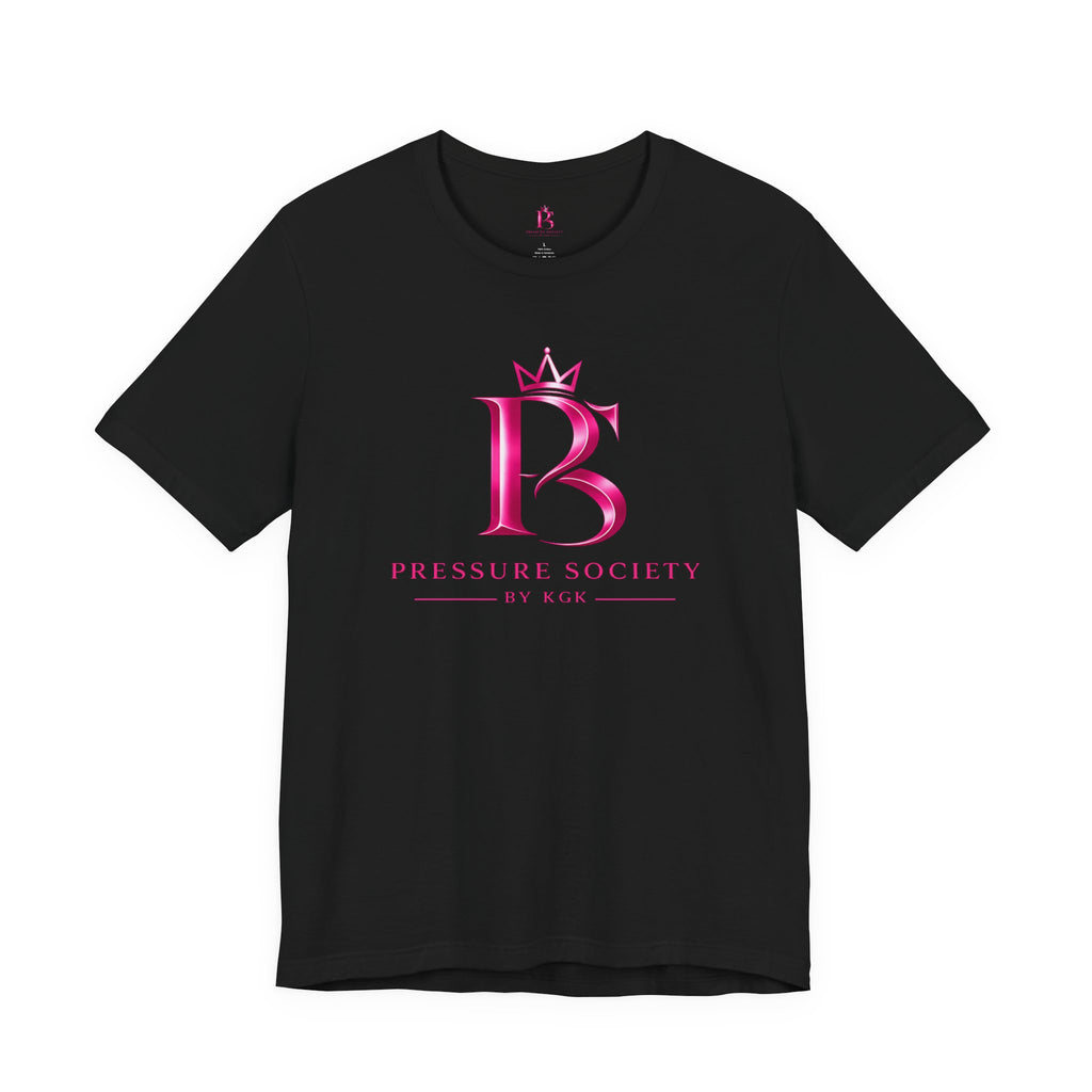 Pressure Society Logo Tee — Pink Crown Womens Monogram T-Shirt