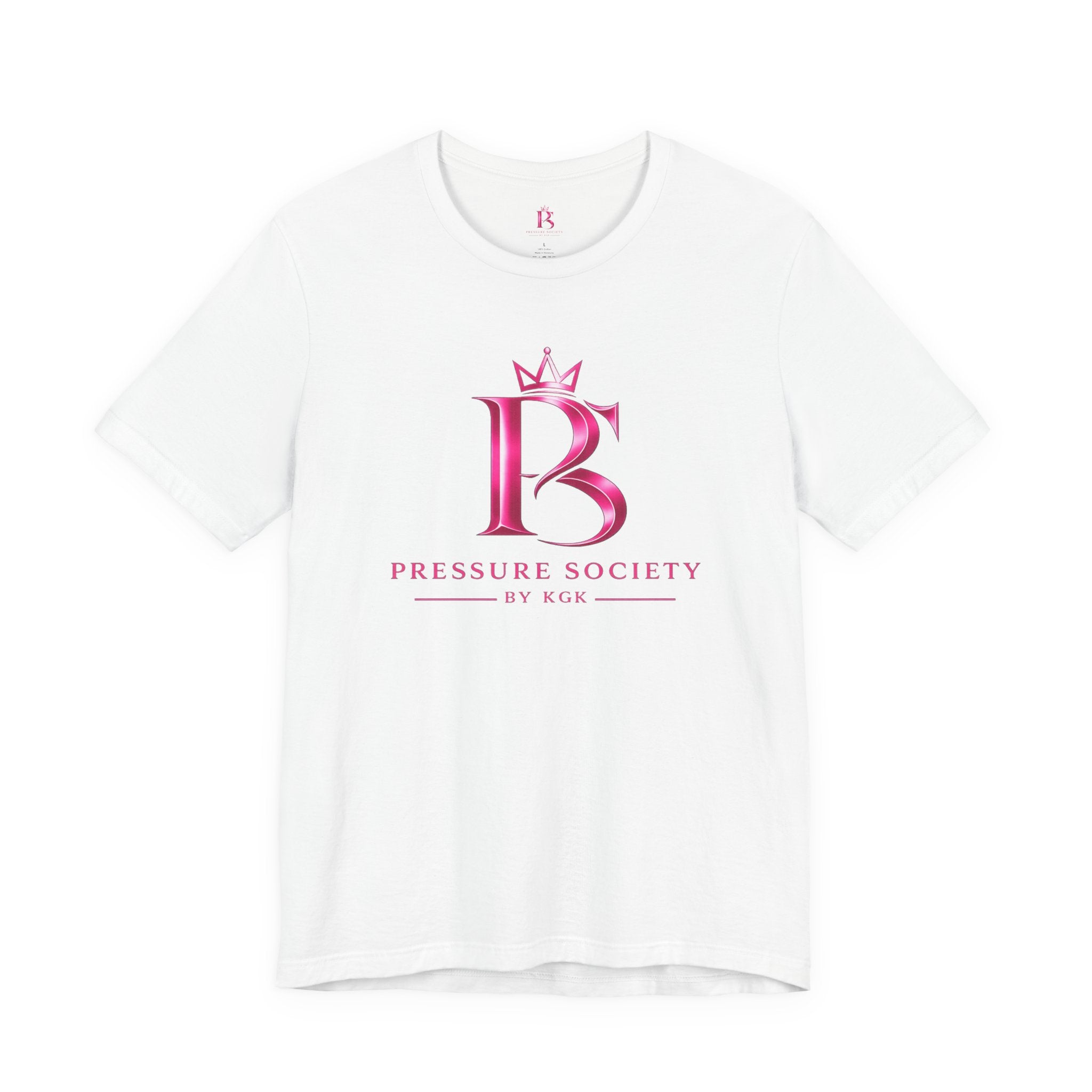 Pressure Society Logo Tee — Pink Crown Womens Monogram T-Shirt