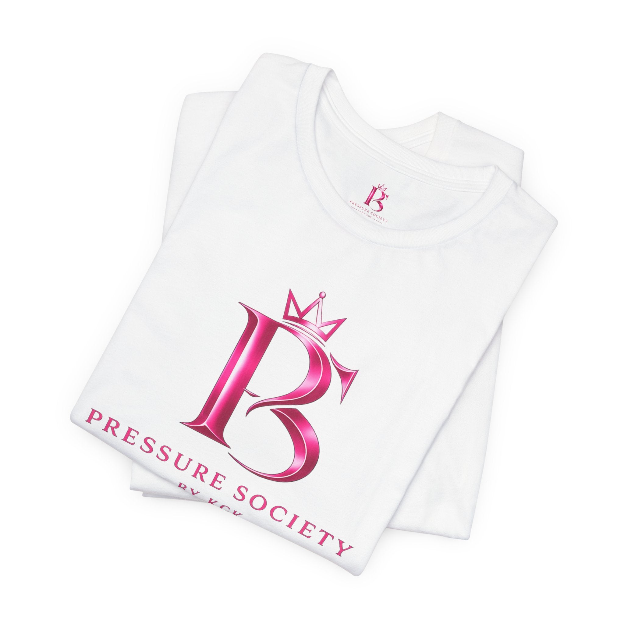Pressure Society Logo Tee — Pink Crown Womens Monogram T-Shirt