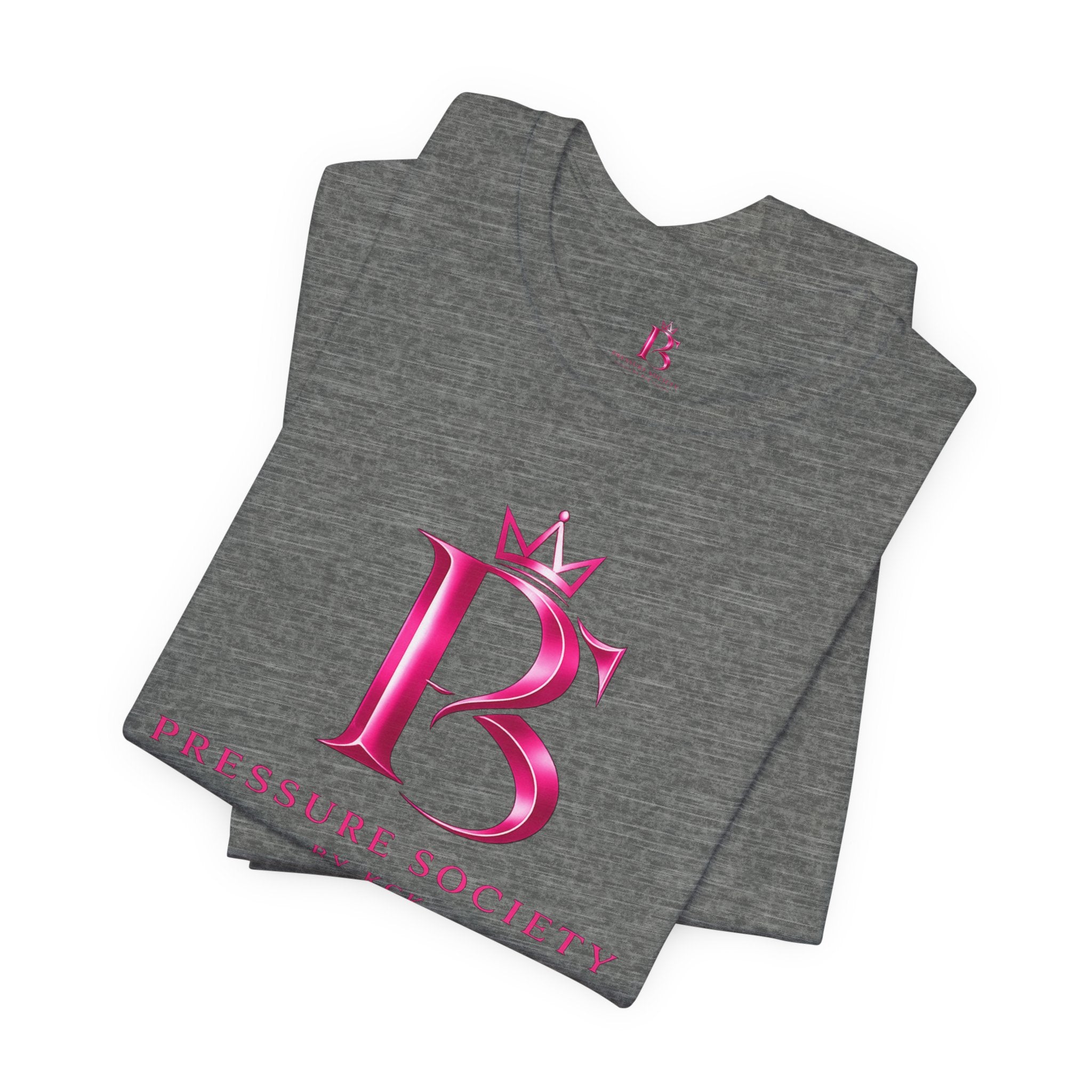 Pressure Society Logo Tee — Pink Crown Womens Monogram T-Shirt